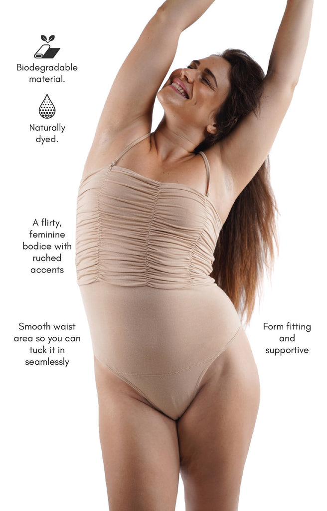 Flower Bloom Bodysuit - Desert Dune