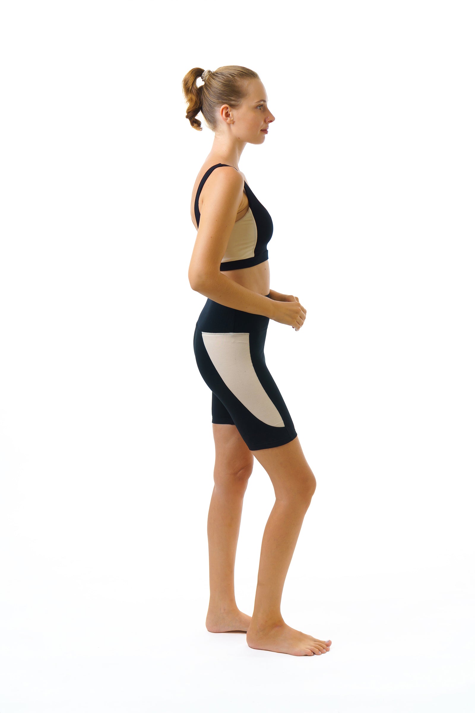 Luna Shorts - Moonglow/Sunlight (two-tone) Paz Collab (Raven Sky/Beige)
