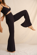 Obsidian Flow Ribbed Flare Pant