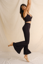Obsidian Flow Ribbed Flare Pant