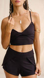 Petal Muse Ribbed Shorts