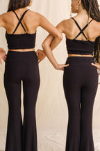 Obsidian Flow Ribbed Flare Pant
