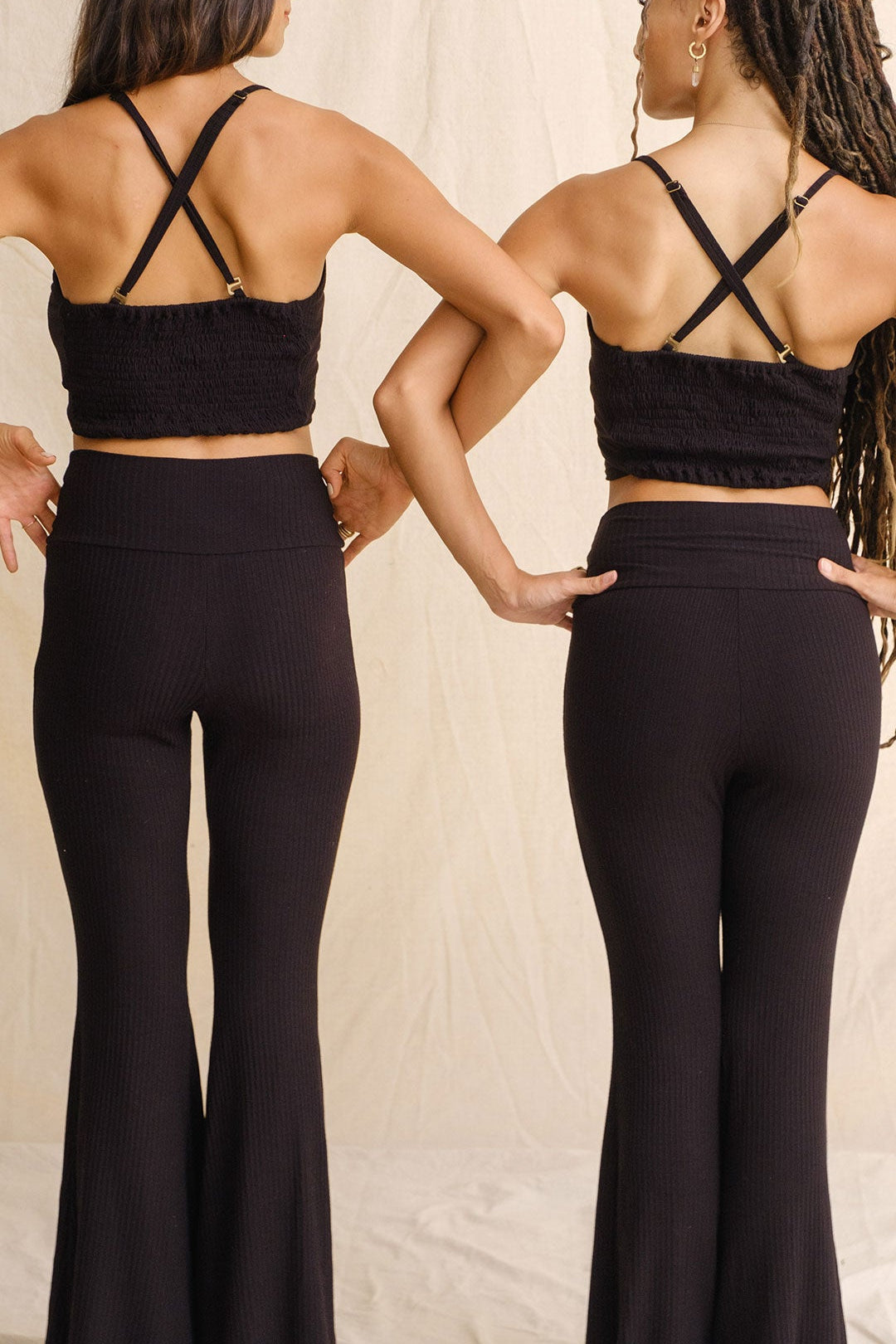 Obsidian Flow Ribbed Flare Pant
